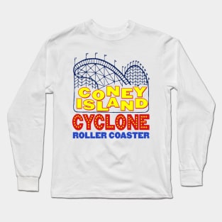 Coney Island Cyclone Rollercoaster Long Sleeve T-Shirt